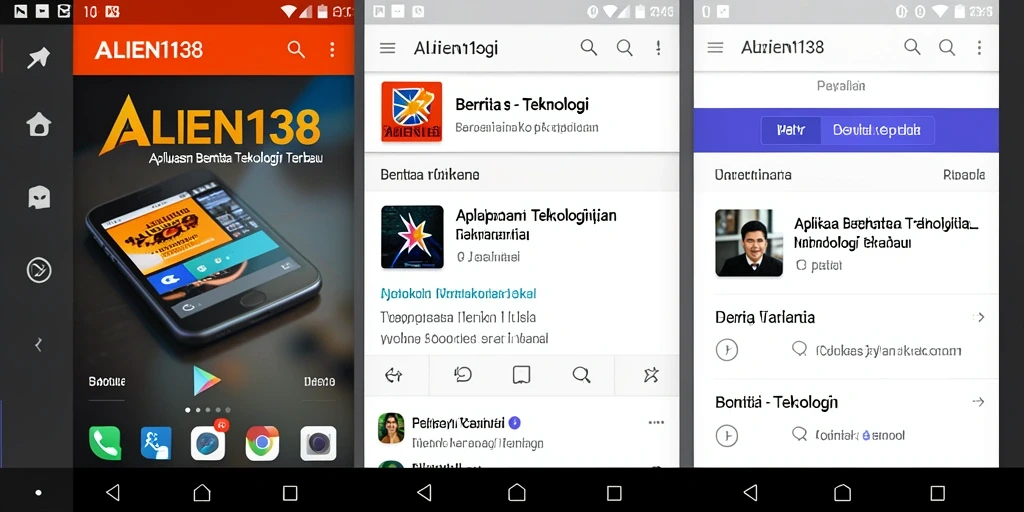 Tampilan antarmuka ALIEN138 yang modern dengan berita teknologi terbaru.
