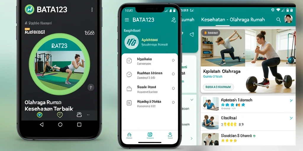Antarmuka pengguna BATA123 yang intuitif dan menarik untuk olahraga rumah.