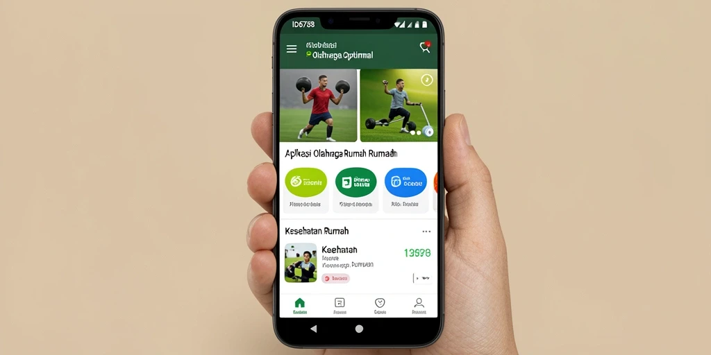 Antarmuka user-friendly aplikasi ID6788 untuk olahraga rumah.