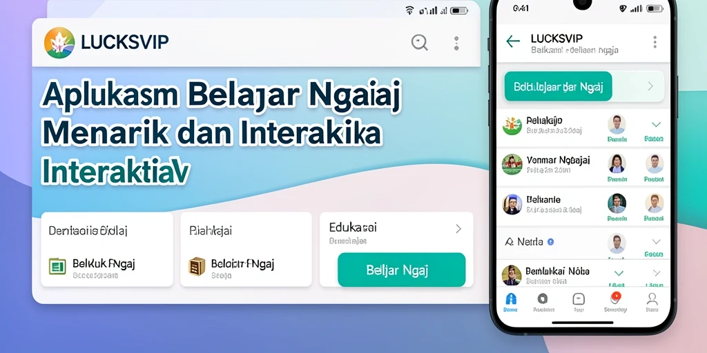 Tampilan antarmuka LUCKSVIP yang mudah digunakan untuk belajar ngaji.