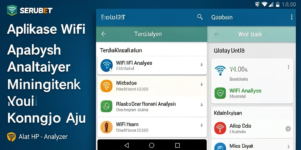 Antarmuka aplikasi SERUBET yang menampilkan analisis jaringan WiFi.