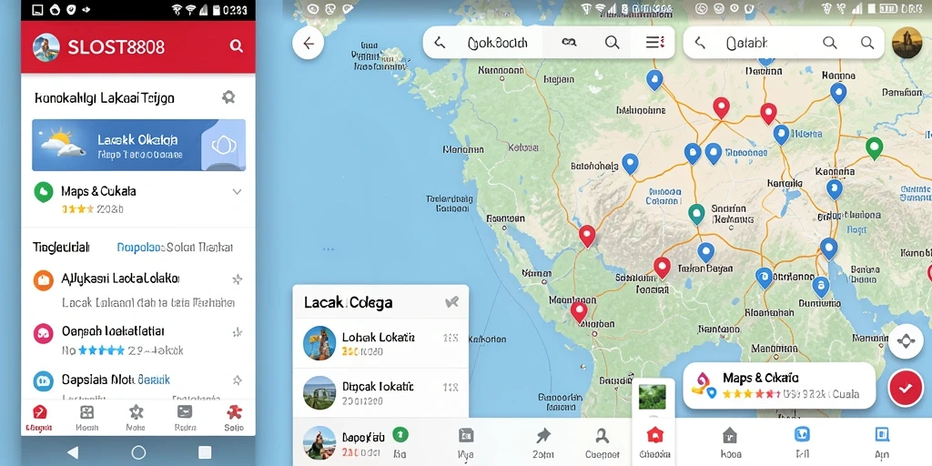 Tampilan antarmuka aplikasi SLOST8808 untuk Lacak Lokasi