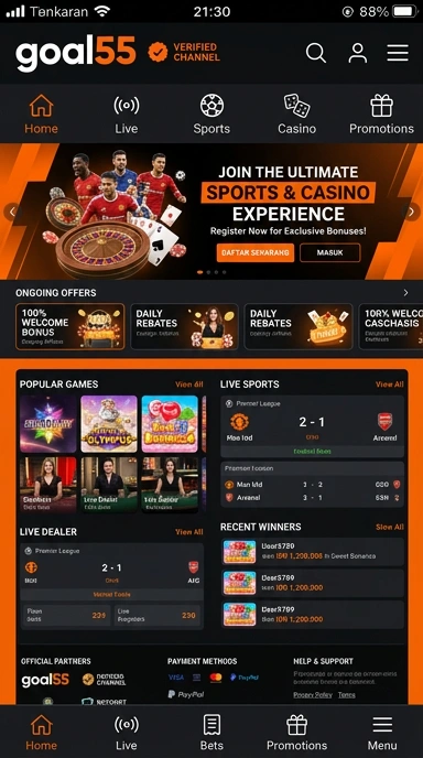 Kanal Resmi goal55 untuk Pengguna Android di Indonesia